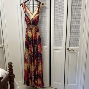 Elegant Multicolor Maxi Dress